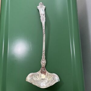 1835 R Wallace BAROQUE Large Silverplate Punch Soup Ladle Victorian Style